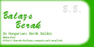 balazs berak business card
